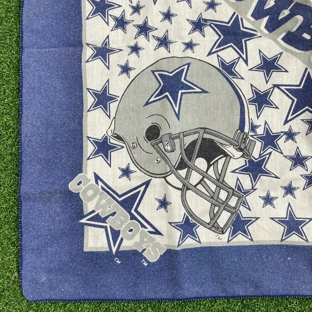 Vintage Dallas Cowboys NFL Football Blue Bandana 20